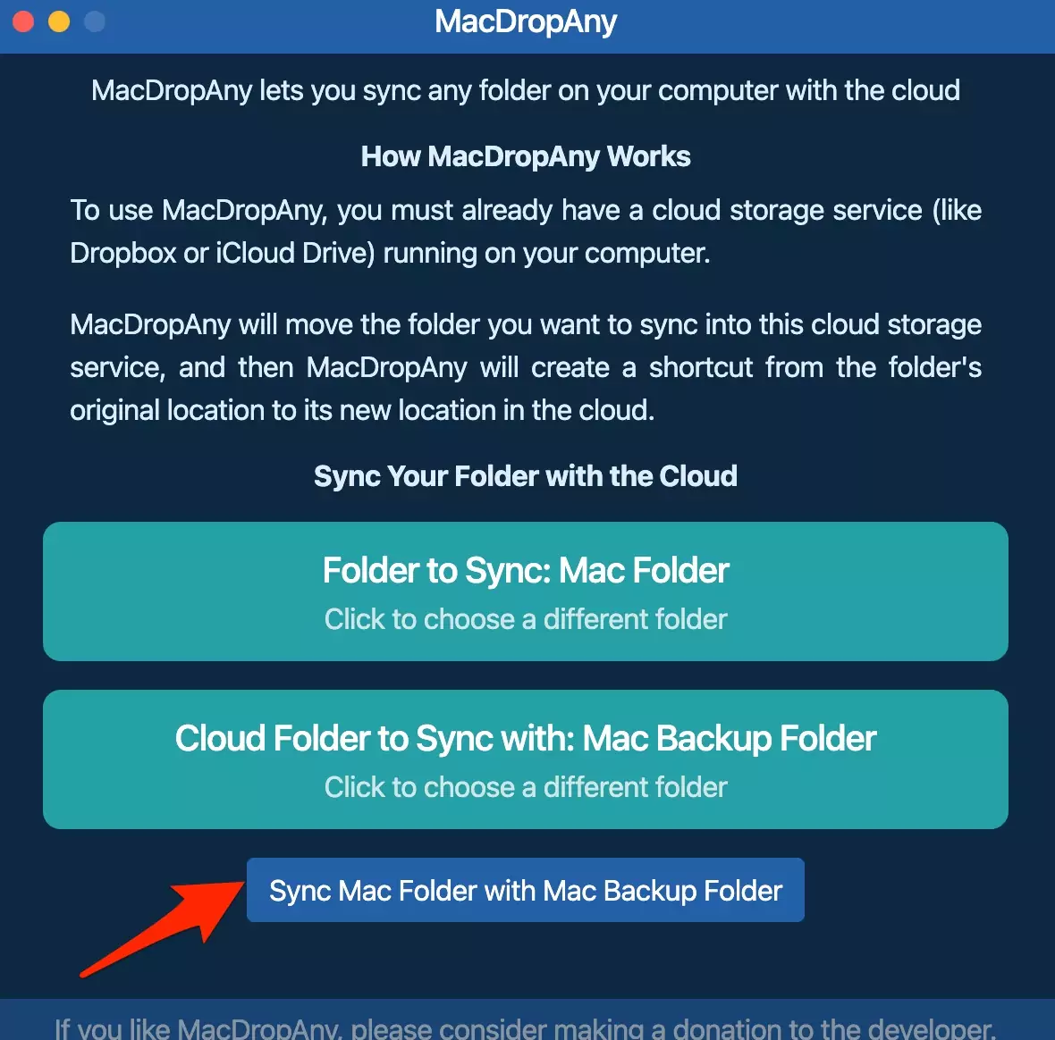 Sync Mac Folder with Mac backup Folder