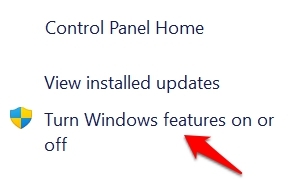 Turn Windows Features ON or Off