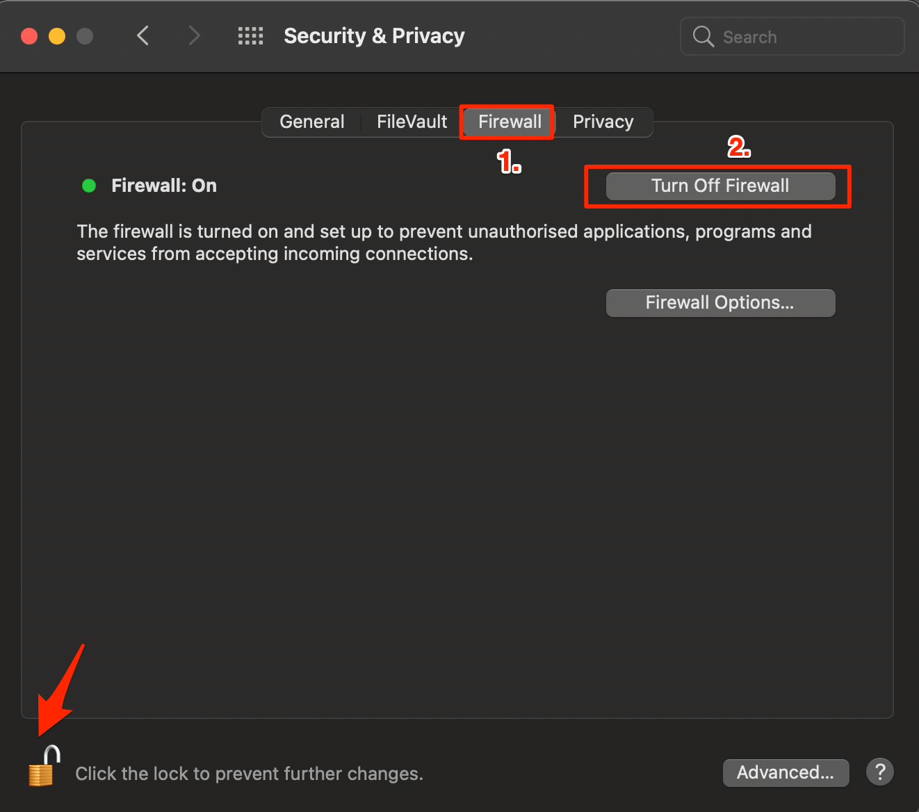 How To Turn On Macbook Firewall Lopmoves