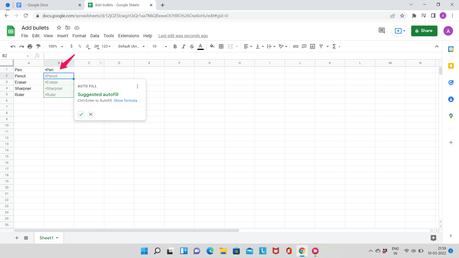 How to Add Custom Bullets in Google Sheets?