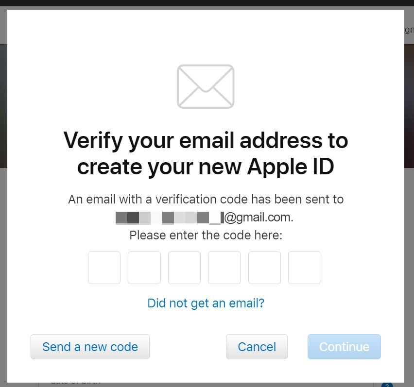 Verify Email Address for Apple ID