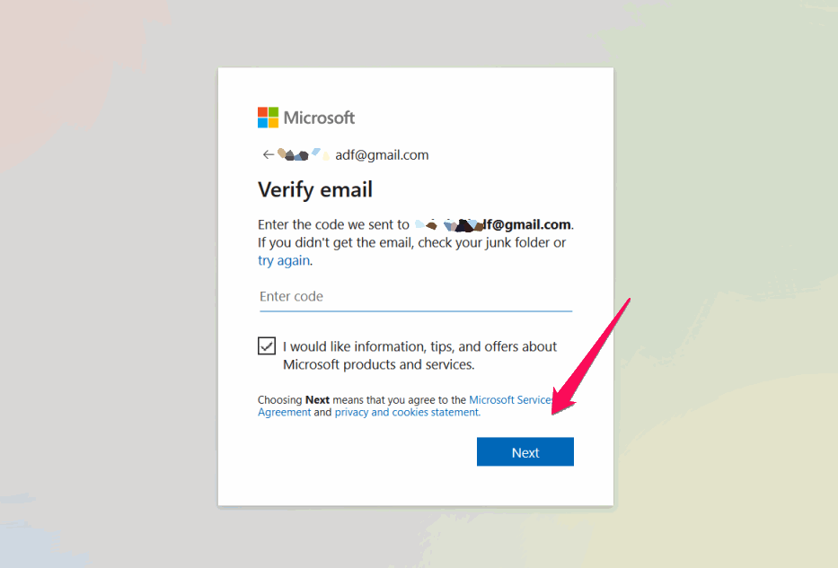 Verify Email with Code