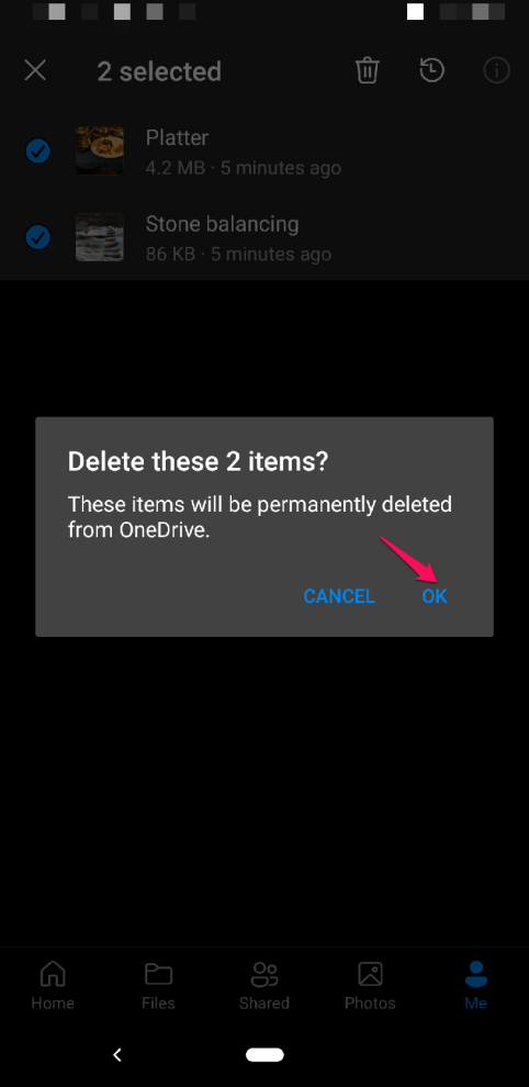 delete files from bin