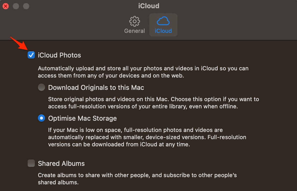 iCloud Photos Enable